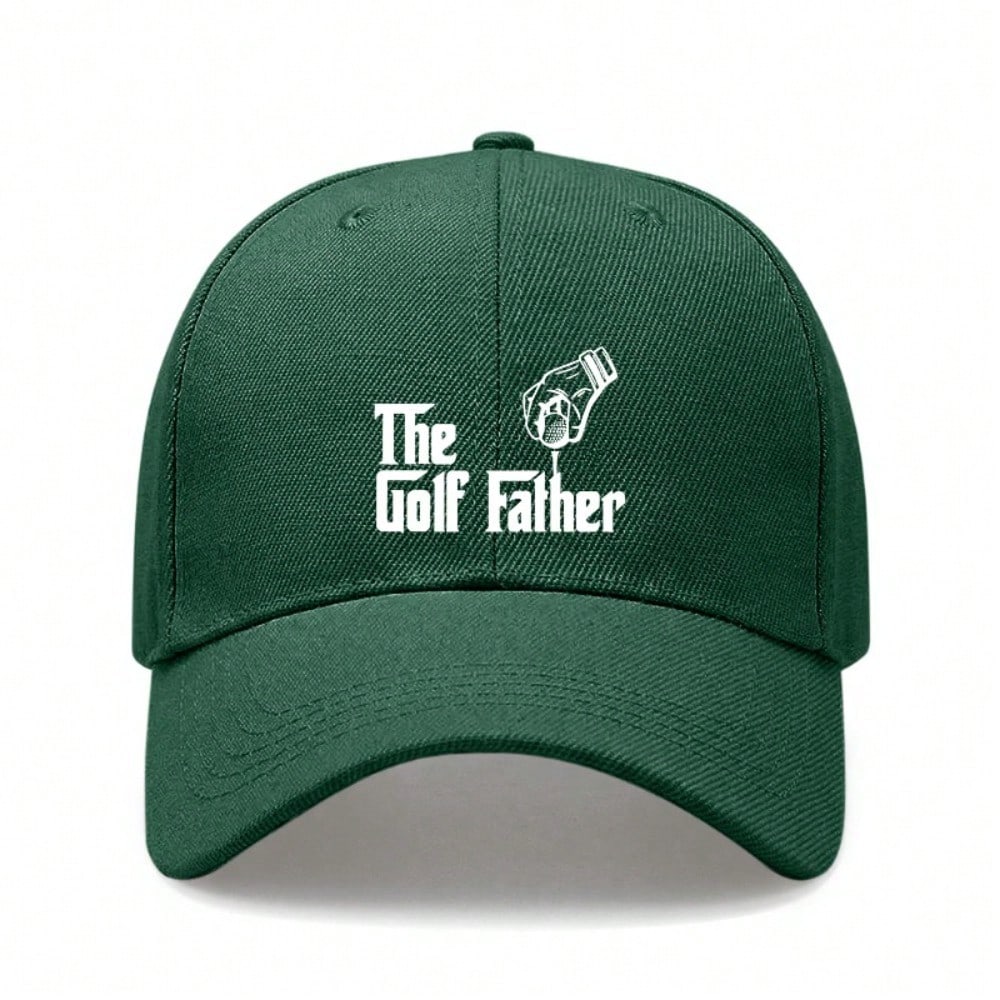 [Golf Dad Hat] The Golf Father Print Polyester Adjustable Breathable Casual Outdoor Sports Baseball Cap For Golf Lovers Men Women