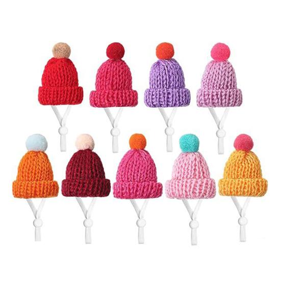 1 Набор Статуэтка Гуся Мини Вязаная Шапка с Регулируемым Ремнем Настольная Шапка Гуся Крючком