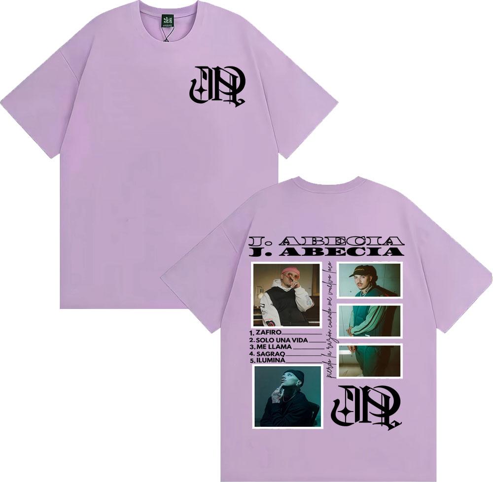 Rapper J Abecia Desvelos Tour 2025 New Album T-shirts Men Women Fashion Hip Hop Retro T Shirt Summer Casual 100% Cotton T-shirt