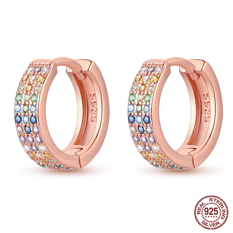 Новые женские серьги из стерлингового серебра 925 пробы, роскошные серьги из розового золота в форме сердца со звездами и луной, изысканные ювелирные украшения в подарок на день рождения