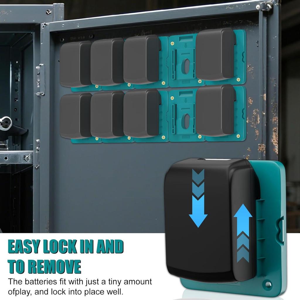 1-10PCS Battery Holder Mount Compatible for Bosch/Makita 18V Battery Dock Holder Fit for BL1860 BL1850 BL1840 BL1830 Batteries