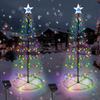 1 Pack Outdoor Christmas Decorations 60CM Height Waterpoof Spiral Solar Christmas Tree Lights 8 Modes Lights for Garden Patio Yard Walkway Driveway