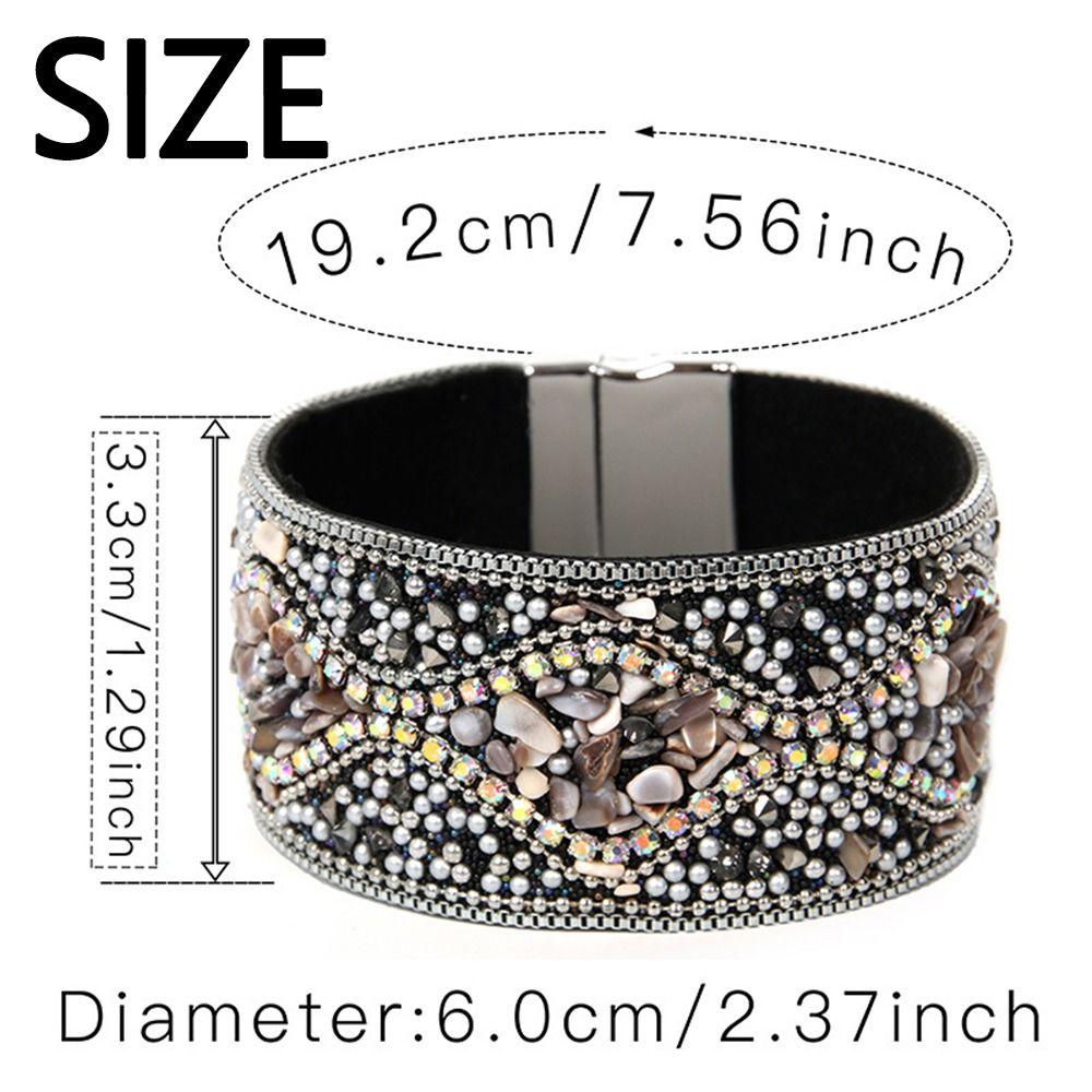 Богемский браслет с магнитной застежкой, ретро, ручная работа, женский браслет, летний