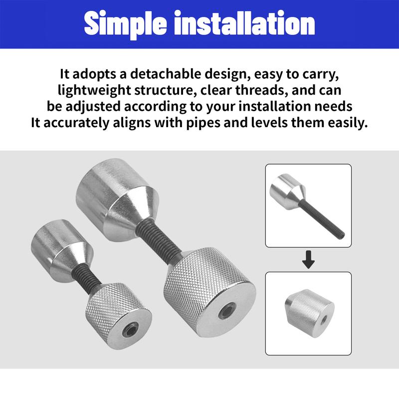 4PCS Aluminum&Stainless Steel 1-1/8 Inch Flange Pins Set (Two Large&Two Small)for Machinery/Pipeline Systems,Corrosion Resistant