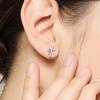 Серьги-крестики Beixi из стерлингового серебра S925 - Модные корейские аксессуары в парном стиле