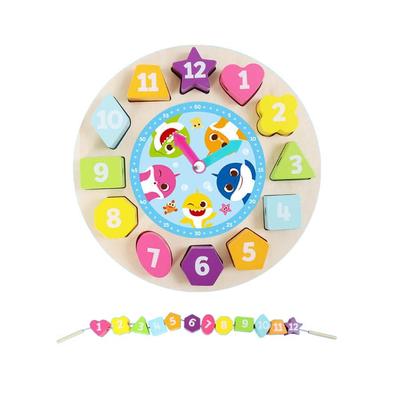 Сертифицировано KC – Часы-пазл «Малыш Акулёнок» от Pinkfong (12 шт.)