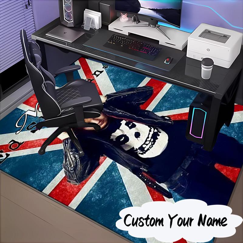 Custom Name Ed Sheeran music Rug for Living Room, Game Rooms, Office, Bedroom, Floor Mat Playful Design, fan gifts Christmas decor