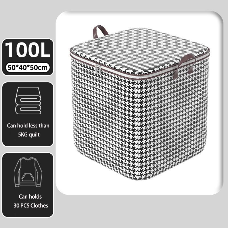 Утолщенная сумка для хранения одежды с застежкой-молнией, большая вместительная пылезащитная сумка для одежды, подушка-органайзер, коробка 100-180 л