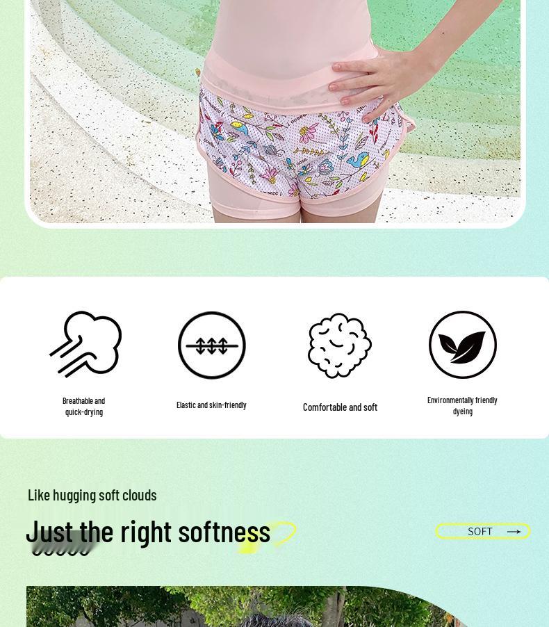 Консервативный спортивный купальник для девочек - Стильный раздельный дизайн для детей