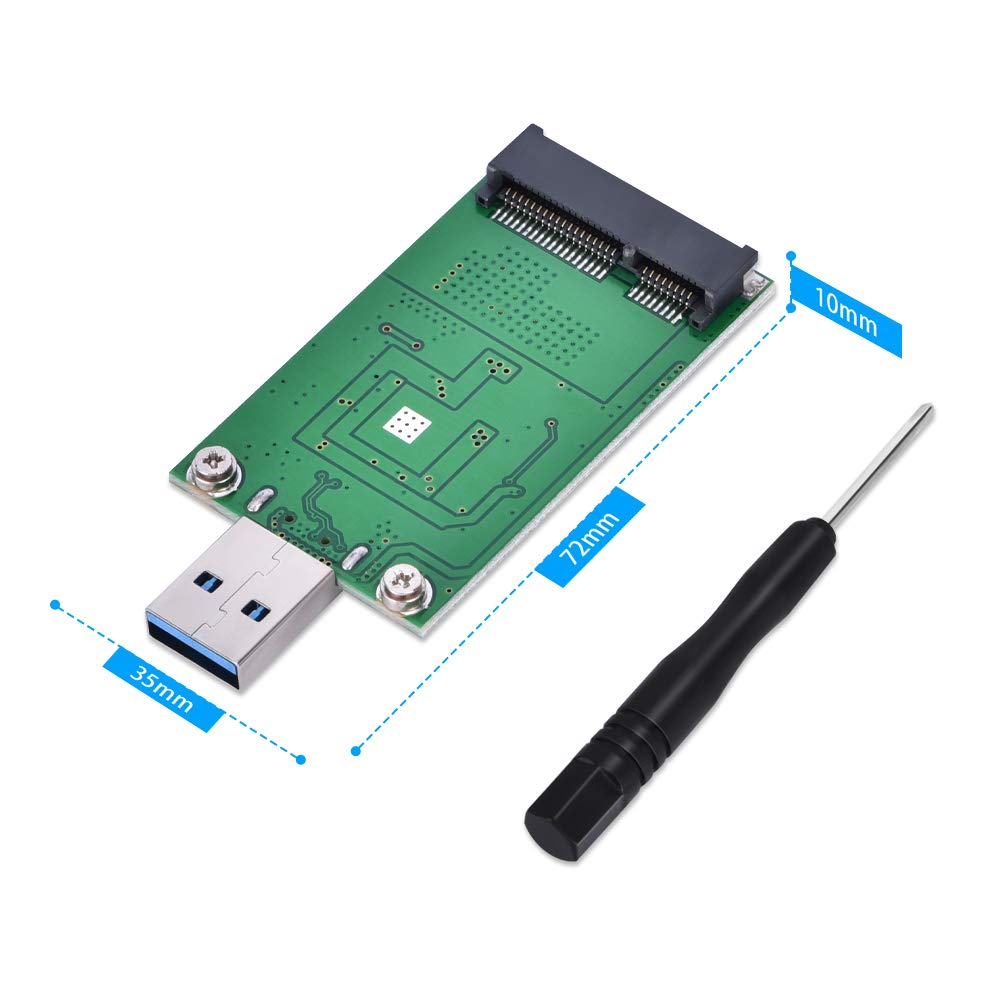 Адаптер ELUTENG mSATA to USB Конвертер Mini SATA в качестве портативной флеш-памяти Кабель для внешнего жесткого диска 3.0 - (Не требуется)