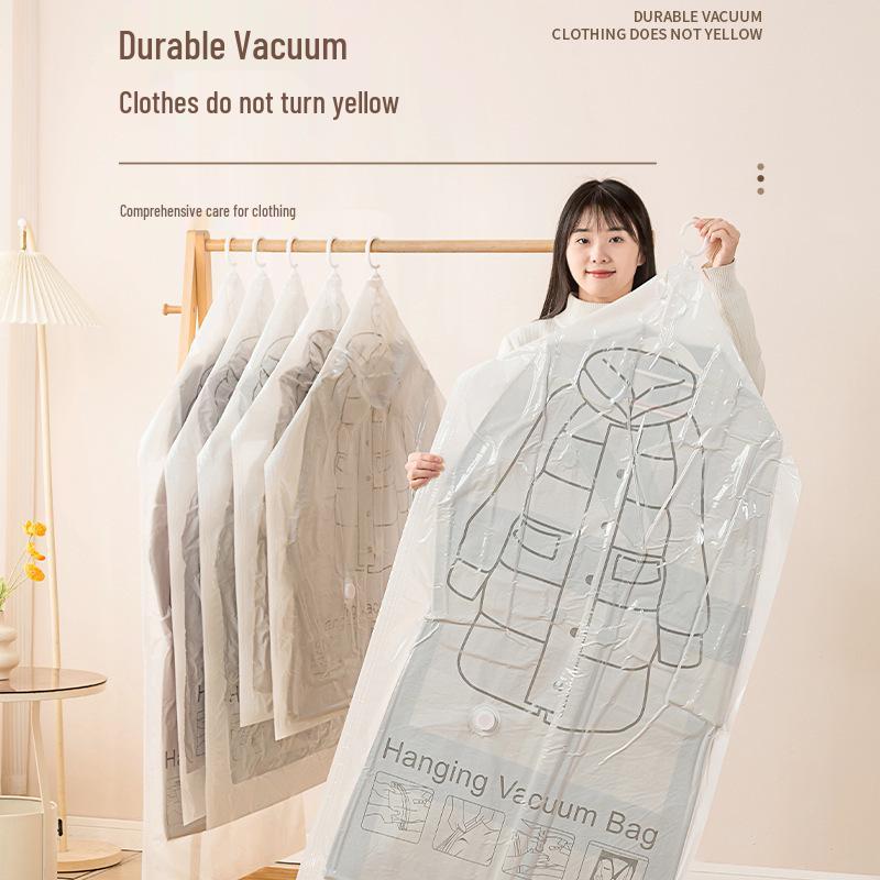 Подвесной вакуумный компрессионный мешок для хранения одежды с боковой молнией