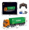 Huina Toys 1317 Масштаб 9-канальный RTR Шасси Тип 40-футовый Морской Контейнерный Полуприцеп Радиоуправление 1/18 2,4 ГГц 3-осевая Головка, 3-осевой (зеленый)
