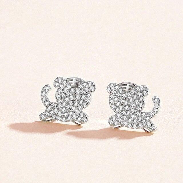 Chinese Style Original New Year Of The Tiger Zodiac Earrings Female S925 Sterling Silver Niche Design Red Agate Women Earrings