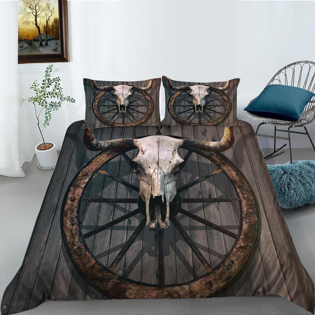 3D Cow Pattern Bedding Set Animal Print Quilt Cover Pillow Case Home Bedding Set AU/EU/US Full Size Single/Double Bed Home Decoration