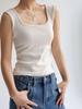 Женская летняя майка без рукавов с квадратным вырезом - Свободная, универсальная и легкая майка