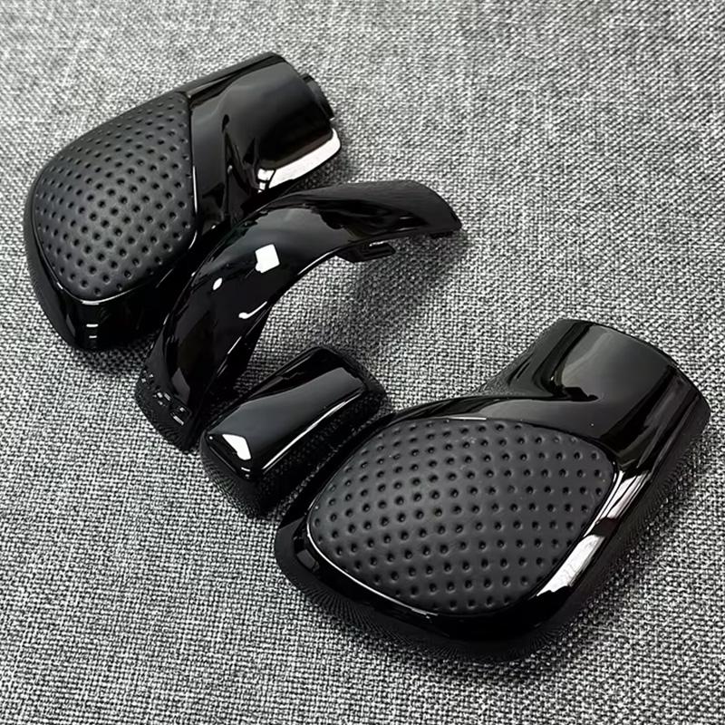 4PCS For VW Golf 6 7 R GTI Passat B7 B8 CC R20 Jetta MK6 GLI Chrome Matt With Leather Shift Knob Gear Side Cover DSG Emblem