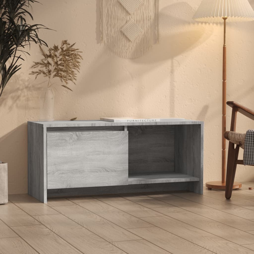 Vidaxl Szafka Pod Tv, Szary Dąb Sonoma, 90X35X40 Cm