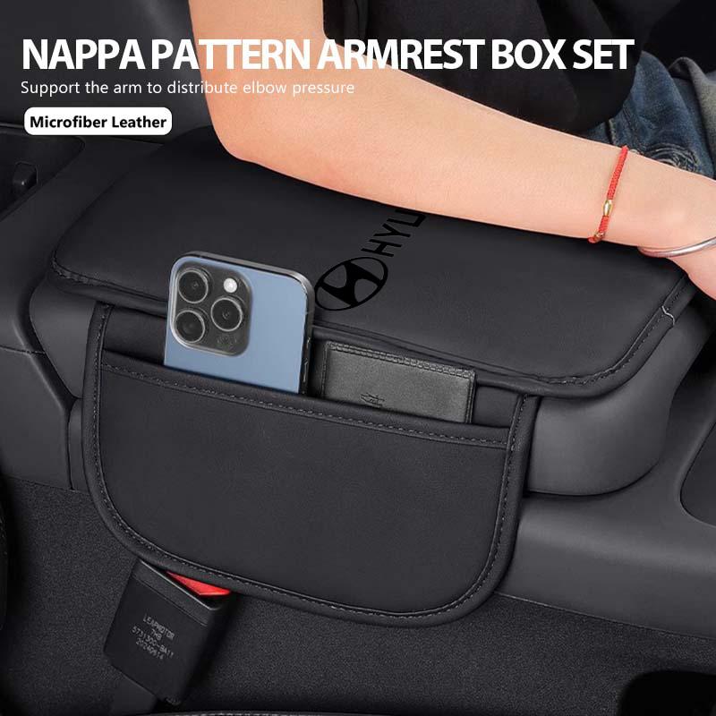 Car Armrest Box Cover Central Control Elbow Cushion Support Pad For Hyundai Genesis N-LINE I10 I20 I30 I40 IX20 IX35 Kona Getz XX1