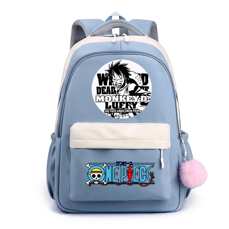 Аниме One Piece Классический Kawaii Рюкзак Милый Мягкий Рюкзак Печатный Мальчик Девочка Школьный Ранец Повседневный Портфель Для Мужчин Женщин Дорожная Сумка Для Отдыха Рюкзак Mochila