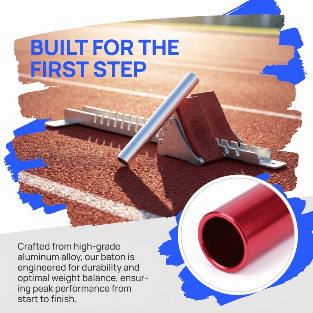 3PCS Smooth Surface Track Baton Hollow Tube Running Baton Reusable Relay Baton  Sports Training