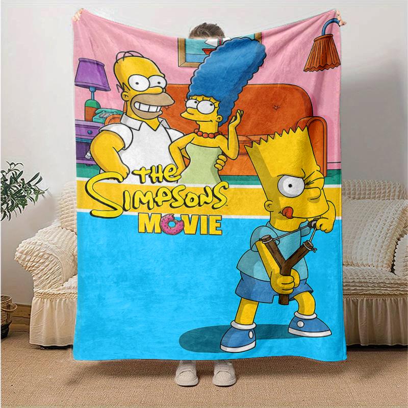 1Pc Simpsons Family Adventure Blanket Soft And Comfortable Casual Warm Camping Travel Christmas Halloween Gift M921749
