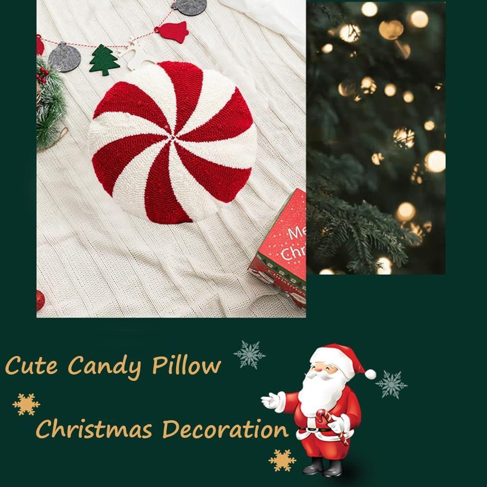 Plush Christmas Cartoon Pillow Soft Red Decoration Pillow New Winter Pillow  Christmas