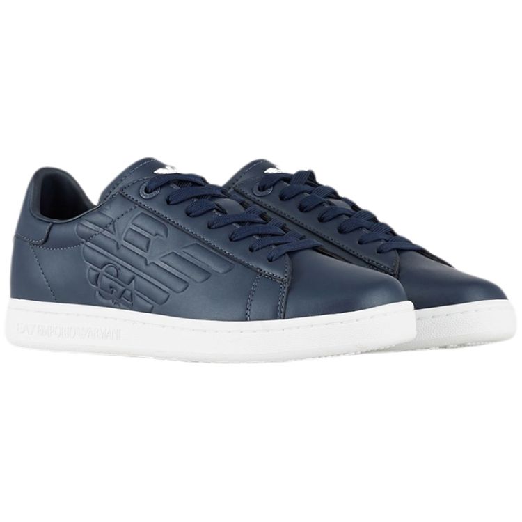 Emporio Armani EA7 Потайной логотип Повседневные Спортивные Низкие Модные Кроссовки Унисекс Кроссовки Темно-синий X8X001XCC5100285