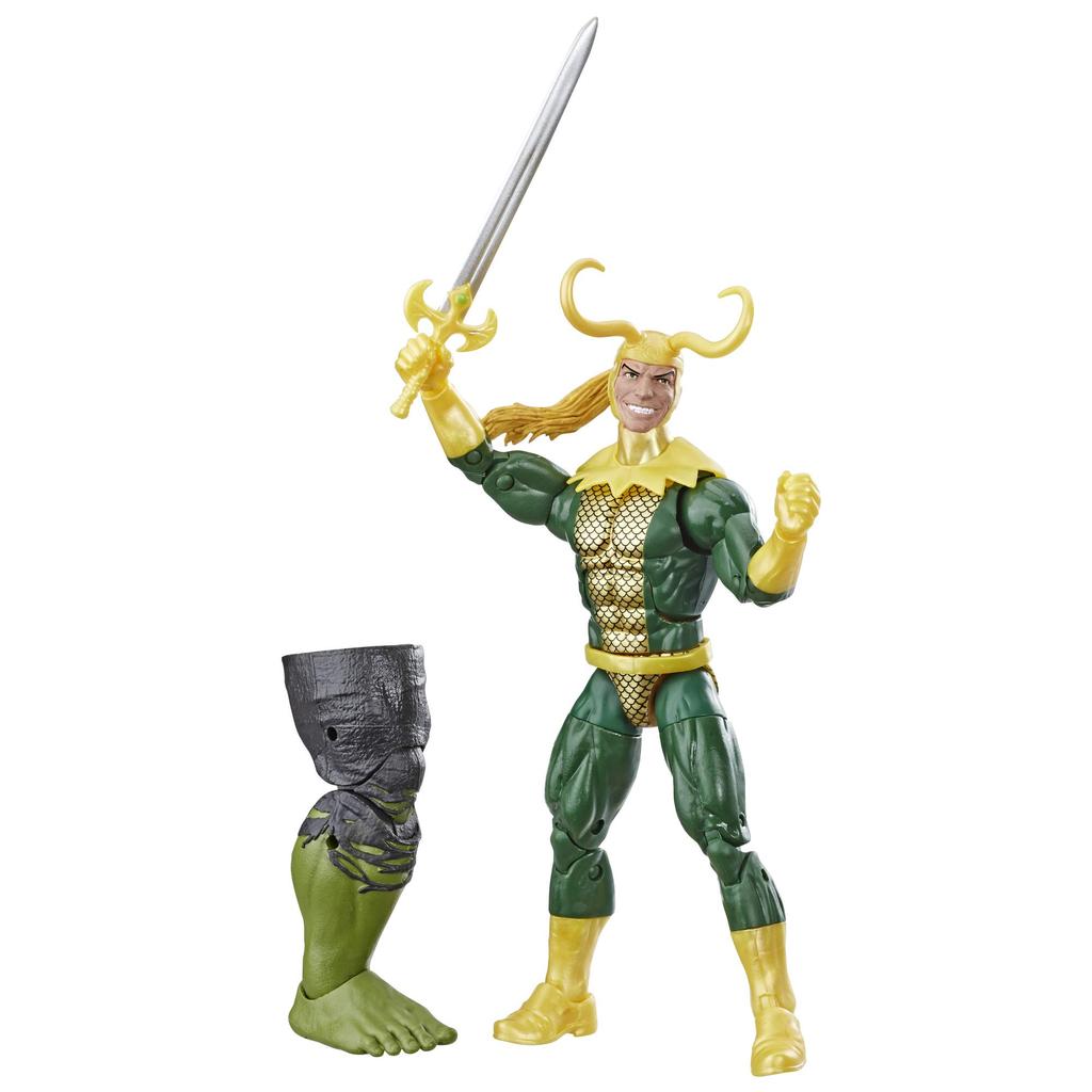 Hasbro Marvel Legends Series Avengers: Endgame Loki 6-inch Figure with Hulk Build-a-Figure Parts (E3977) Authentic
