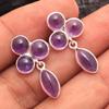 Amethyst Silver Charm Earring, Silver Earring, 925 Sterling Silver Handmade Jewelry, Stud Earring, Gift For Her