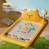 Magnetic Stroke Drawing Board Bear Design Interactive Bead Pen Game Pattern Sketching Board Portable Travel Art Kit