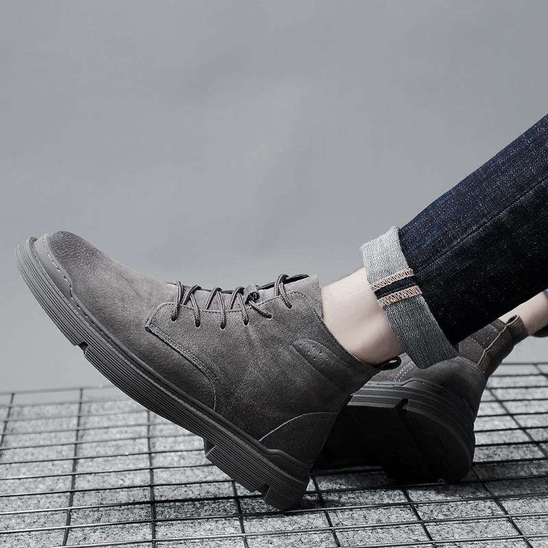 Мужские ботинки 2024 года, модные повседневные ботинки на осень-зиму, удобные, прочные, мужские ботинки с подошвой, классические, нескользящие, удобные, мужские ботинки