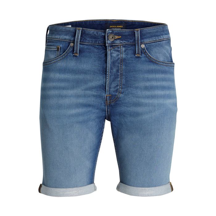 Short 5 Poches bleu uni avec une coupe slim et 3 poches avants