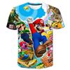 MINISO Child Game Super Mario Bros T Shirt Kids Boy Cartoon Clothes Tops Tees Boys T-shirt Luigi Mario T-shirts Children's Short Sleeve