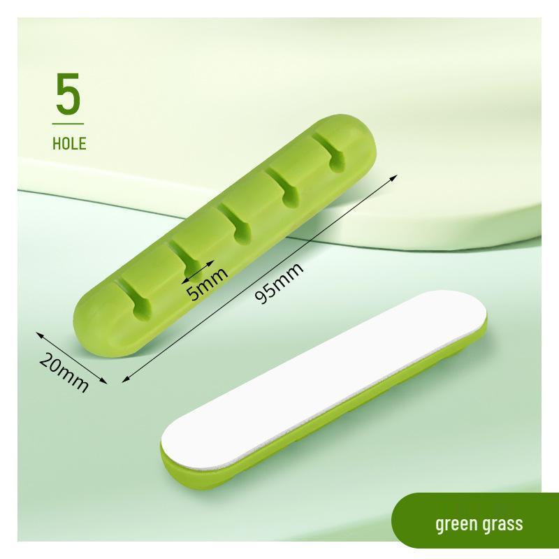 Multi-Hole Self-Adhesive Cable Organizer and Power Cord Holder