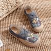 Spring Fashion Ethnic Style Women's Shoes Dandelion Embroidered Linen Shoes Tendon Bottom Hand-stitched Casual Cloth Shoes