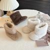 Korean Version of Children's Fluffy Boots Winter 2025 New Girls' Snow Boots Boys' Large Cotton Shoes Thickened Warm Baby Cotton Boots