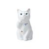 Maneki-neko (Lucky Cat) Figurine, Approximately 12cm Tall and 6.3cm Wide, Floral Pattern (Right Hand), Bone China, T54553/AC449