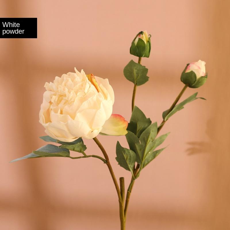 Высокое качество имитация 3 головки бутонов пиона шелковый дом гостиная обеденный стол свадебное украшение поддельный искусственный цветок