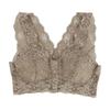 MY Breast Cancer Lace Front Hook Soft Bra Snap Button Cotton [KISS LIFE] Post-Surgery Non-Wired (Mocha, S) (kml170101c1)