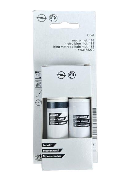 Original OPEL 168 (Z168) Touch-up Paint: Car Paint + Clear Coat 2x12ml