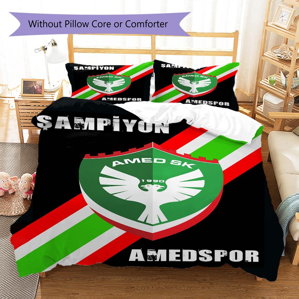 Amedspor Pattern Bedding Set Quilt Cover Pillowcase Home Decor Gift (1 * duvet cover + 2 * pillowcase, without core)