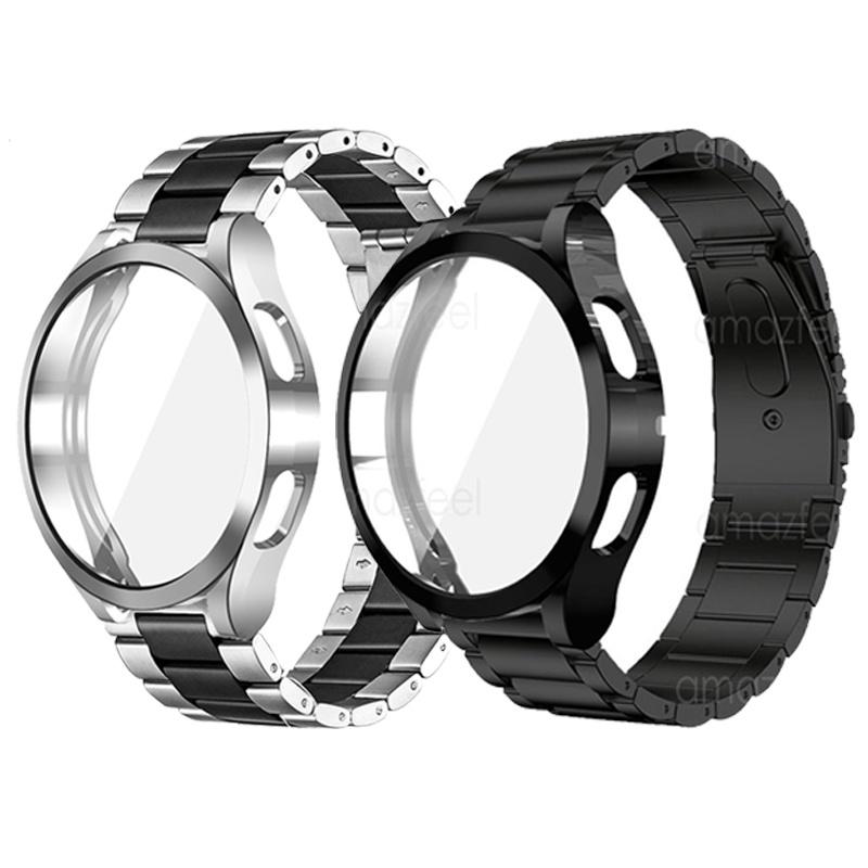 Металлический ремешок из нержавеющей стали для Samsung Galaxy Watch 6/5 40 мм 44 мм для Galaxy Watch 6 Classic 43 мм 47 мм защитный чехол для браслета