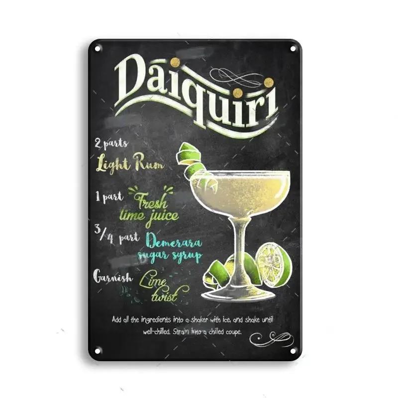 Retro Gin and Tonic Metal Sign Poster 8 X 12 Inch Decorative Plaque for Bar Kitchen Home Wall Decor