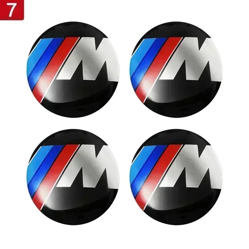 For BMW 3 4PCS 56MM 60MM 65MM Car Wheel Hub Center Caps Sticker Rim Cover Badge Emblem for BMW E39 E87 E60 E46 E53 E90 F10 F20 F25 F30