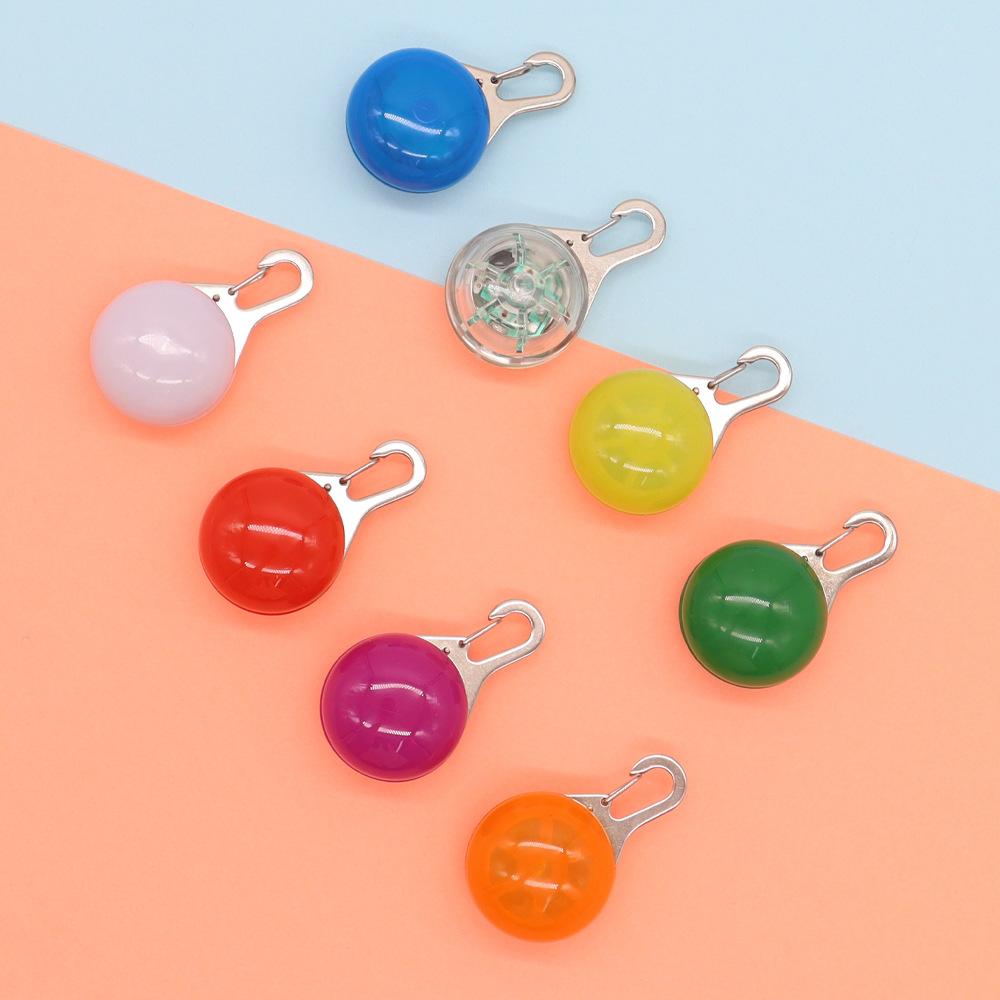 Colorful LED Pet Safety Light Pendant Clip-on Dog Cat Collar Light Night Walking Warning Lamp