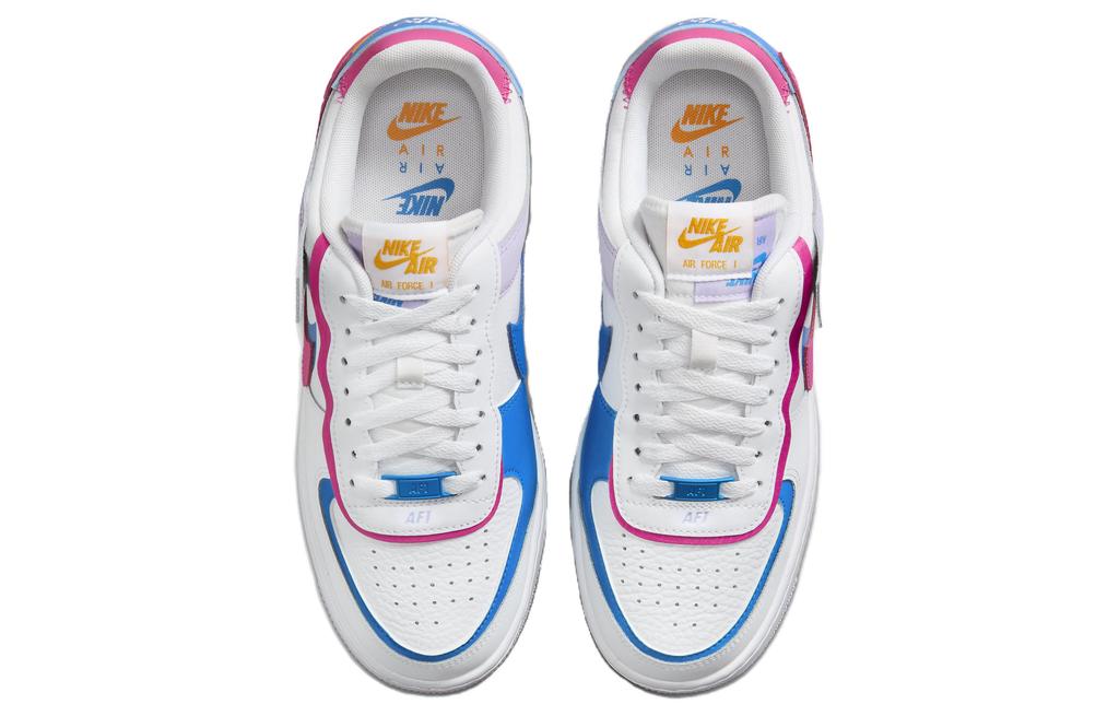 Nike Air Force 1 Shadow Белый Фото Синий Сиреневый Цветок Алхимический Розовый Женский HF5064-100