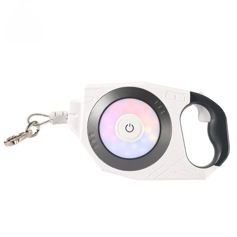 Автоматический поводок-рулетка для собак длиной 4 м со светодиодной подсветкой и лазерной игрушкой, роскошный поводок для маленьких и средних собак, аксессуары для выгула собак