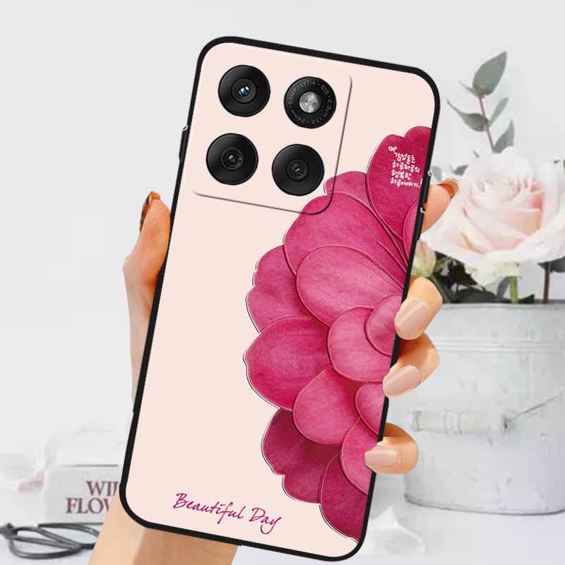 3D Тисненые Чехлы Для Edge 60 Fusion / Edge 60 Pro Рельефные Тисненые Ретро Силиконовая Задняя Крышка Для Edge 60 Stylus Черный Funda 60 Pro