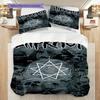 Metal Bands Dark Artistry Bedding (1 * duvet cover + 2 * pillowcase, without core) 2D Flat Bedding set Duvet cover and pillowcase Soft and comfortable