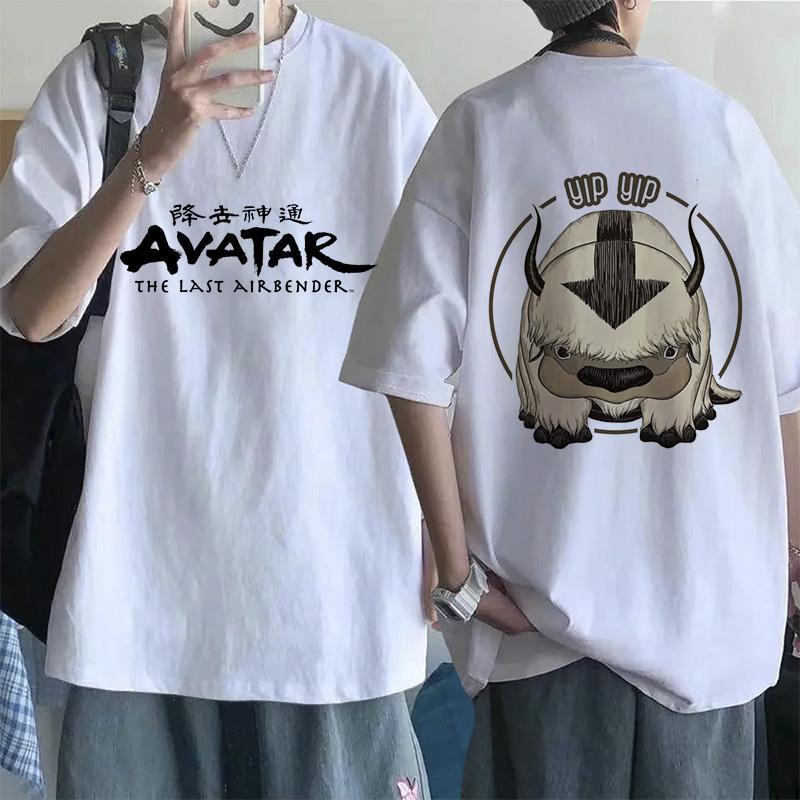 Модная футболка Mange Аватар: Последний маг воздуха Y2k Футболка Уличная одежда Аппа Йип Повседневная футболка Хип-хоп Харадзюку Футболки Топы Одежда